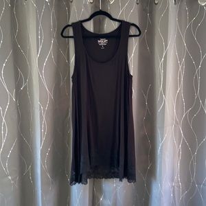 Torrid Soft Knit Top with Lace Hem